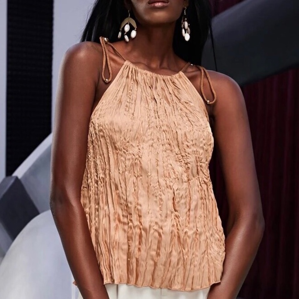 SHEIN Ruched Drawstring Halter - Picture 5 of 7